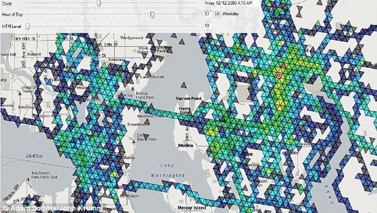 新型定位軟件能精確未來(lái)幾年某人活動(dòng)路徑
